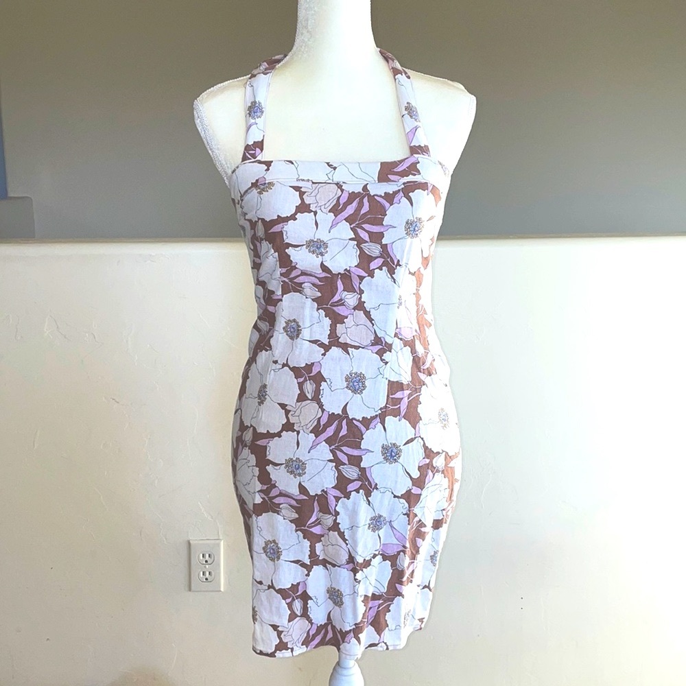 Halter linen dress